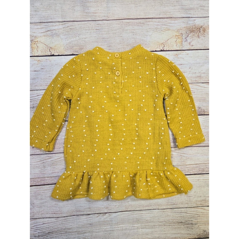 Little Lass Girl's Yellow Long Sleeve Tunic Top Sequin Heart Size 3T - Picture 6 of 6